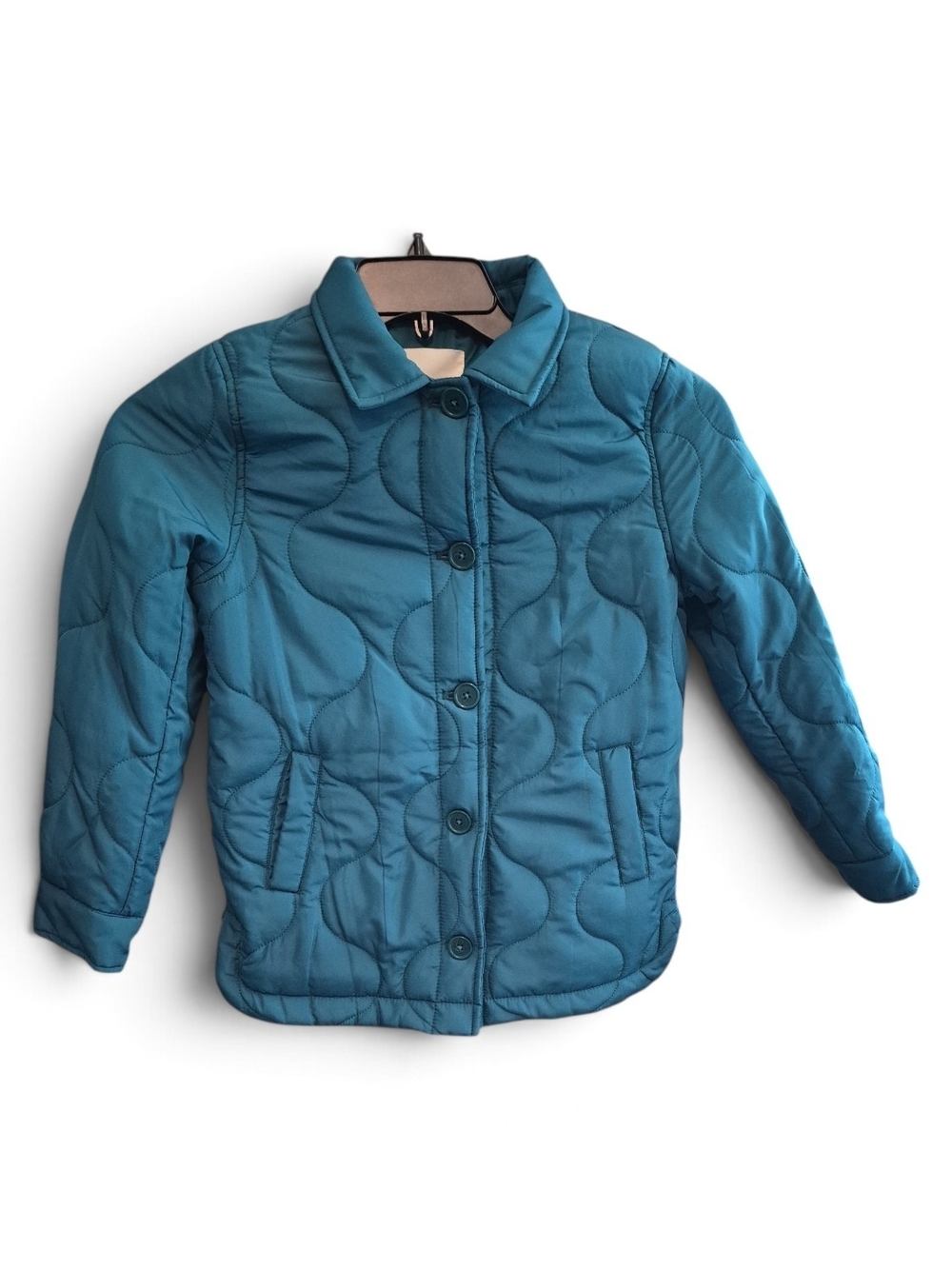 Copper Key NWT $59 Medium Girl's Quilted Teal Blue Jacket